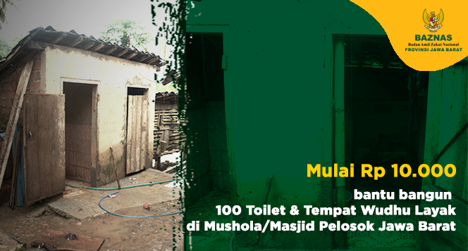 100 Toilet & Tempat Wudhu Layak Mushola/masjid