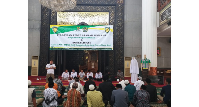 Pelatihan Pemulasaran Jenazah BAZNAS JABAR dan BAZNAS Kabupaten Bekasi