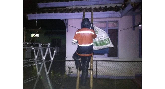 BTB JABAR Berhasil Evakuasi Sarang Tawon Yang Meresahkan Warga