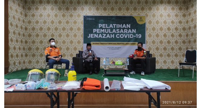 BAZNAS Tanggap Bencana (BTB) Jawa Barat Gelar Pelatihan Pemulasaraan Jenazah Terpapar Covid-19 Bagi Para Relawan