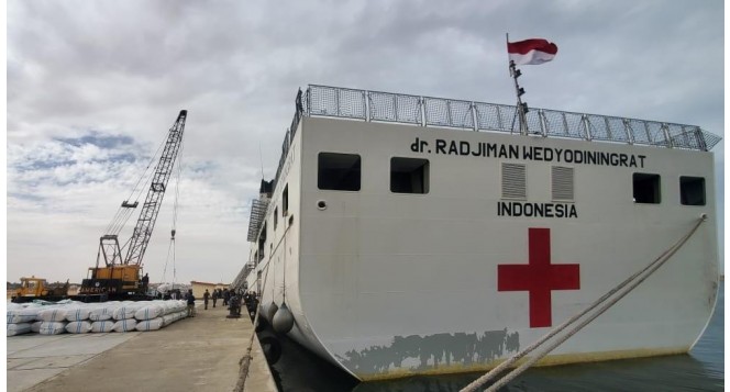 Bantuan Kemanusiaan BAZNAS RI untuk Palestina Tiba di Pelabuhan El Arish, Mesir